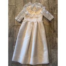 Merry Girl Party Dress Size 7 Ruffled Lace Sheer Communion Girls USA Vintage picture