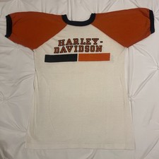 True Vintage 60s Harley Davidson Champion Durene Jersey T Shirt Raglan Medium picture