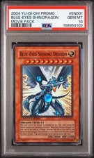 2004 YU-GI-OH PROMO MOVIE PACK #EN001 BLUE-EYES SHINING DRAGON PSA 10 picture