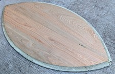 American Chestnut Antique Oval 2 Piece Reclaimed Wood Rare alligator paint edge picture