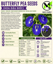 Butterfly Pea  Seeds (Clitoria Ternatea)- Hoa Đậu Biếc - Organic picture