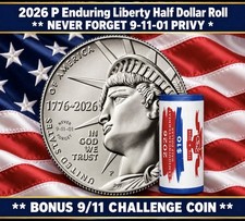 2026-P ENDURING LIBERTY HALF DOLLAR (9-11-01 PRIVY) 20 COIN ROLL    **PRESALE** picture