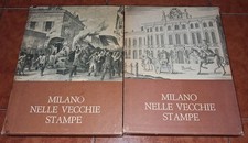 MILANO NELLE VECCHIE STAMPE COMPLETO 2 VOLUMI VEDUTE AVVENIMENTI COSTUMI PIANTE picture