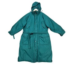 VTG Mighty-Mac Norsac Long Duck Down Parka Mens XL Teal Green Heavy Winter Coat picture