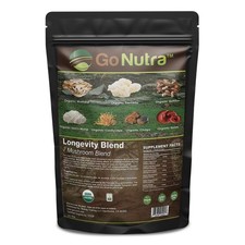 7 Mushroom Blend Powder Organic 8 oz | Reishi Lions Mane Cordyceps | Go Nutra picture