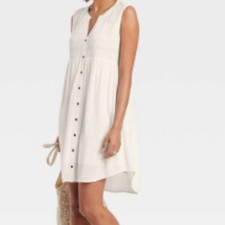 Women's Sleeveless Smocked Button-Down Dress - Knox Rose, Various picture