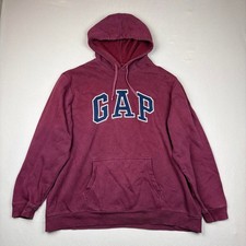 Vintage GAP Maroon Logo Hoodie Men’s XXL picture