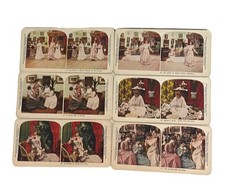 Lot of 6 Hand Colored Victorian Era Women Stereoview Cards Stereograph picture