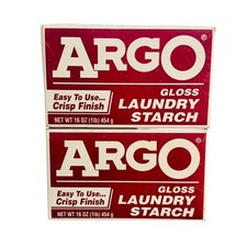 Argo Gloss Laundry Starch 16 oz Box Lot of 2 Crisp Finish for Clothes and Crafts picture