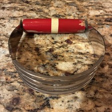 Vintage EKCO USA Dough Blender Red Wood Handle Pastry Cutter Kitchen Tool picture