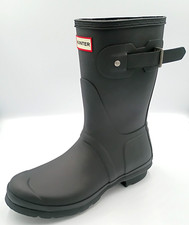 Hunter Original Short-O Boot Waterproof Rain & Farm Black Women's Size 9 NEW picture