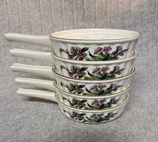 Vintage VILLEROY & BOCH V Botanica Escargot Dishes w/ Handle 6” Round  picture