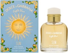 Dolce & Gabbana Light Blue Sun Pour Homme 75ml / 2.5 oz EDT Spray Rare picture