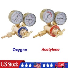 Brass Oxygen & Acetylene Regulators Set for Welding Fit Victor Gas Torch Cutting picture