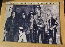 GUNS N ROSES ALL ORIGINAL FULL-BAND AUTOGRAPHS 12X8.5