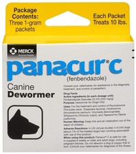 Panacur C Canine Dewormer 3 x 1g Packets Dogs Fenbendazole picture