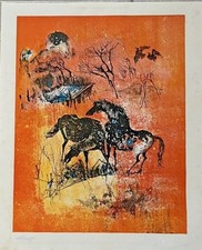 HOI Lebadang Wild Horses Ltd Ed 54 of 375 Signed Lithograph PRINT ONLY NO FRAME  picture