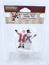 LEMAX Village Accessories Christmas Greetings #62437 Santa & Snowman picture