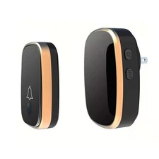 LUAMB Wireless Doorbell, 1,000ft Range Loud Enough with 5 Volume Levels Black picture
