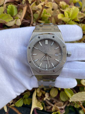 Custom Built Steel Automatic Integrated Bracelet Date Watch Authentic NH35 picture