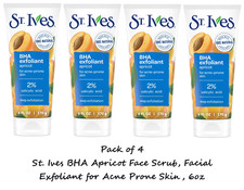 St. Ives BHA Apricot Face Scrub, Facial Exfoliant for Acne Prone Skin 6oz ​x4 pk picture