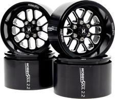 HOBBYSOUL RC 2.2 Beadlock Wheels 40mm Wide 4-Pack Fits TRX4 SCX10 Capra picture