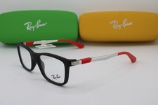 NEW RAY-BAN JUNIOR RB 1549 3652 BLACK RED GUNMETAL AUTHENTIC EYEGLASSES 46-16 picture
