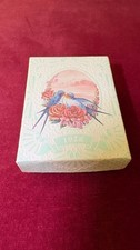 Vintage 1928 Jewelry Company Embossed Gift Box Swallows Roses Romantic Design picture