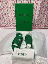 Bottega Veneta men Green Solid Logo Flat Slip-On Slide Sandal picture