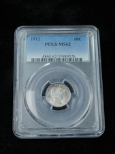 1912 10c Barber Silver Dime - PCGS MS62 picture