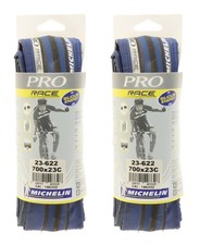 Michelin Pro Race Clincher Tires 700x23c Blue/Black Road PAIR NEW NOS picture