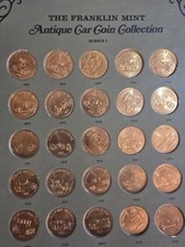1968 Franklin Mint Antique Car Coin Collection Series 1 – Complete 25 Coin Set + picture