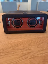 Wolf Designs Windsor Brown orange Double Watch Winder With Cover 452606 picture