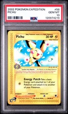 2002 POKEMON EXPEDITION PICHU #58 PSA 10 *LOW POP 85* 🔥 picture