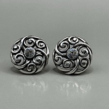 Brighton Women’s Earrings Pierced Silver Plated Crystals picture