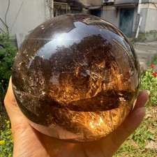 3114g Natural Smoky Quartz With Rutile Sphere Crystal Mineral Healing picture