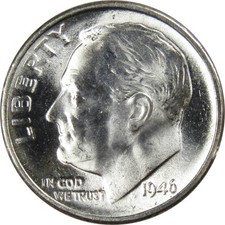 1946 S Roosevelt Silver Dime Uncirculated Mint State 10c Coin picture