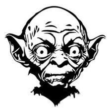 1x Gollum car decal sticker 10.5x10.5cm film funny motorcycle tuning racing picture