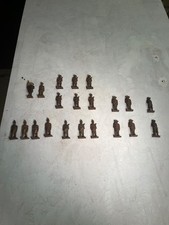 21 Vintage 1930s Cast Iron Military Toy Soldiers Grey Iron WWI Dimestore Lot picture