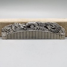 Chinese Exquisite Tibet Silver Dragon and Phoenix comb picture