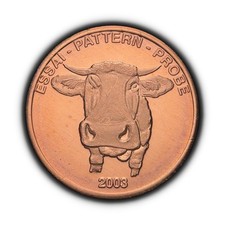 SWITZERLAND. 2003, 2 Europ Ceros - Braunvieh Cow, Edelweiss RARE Essai Probe 1 picture