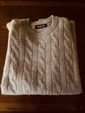 NAADAM Men's Timber Cashmere Cable Knit Crewneck Pullover Sweater Size M picture