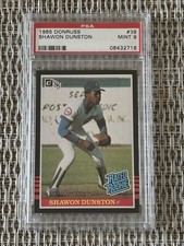 Donruss 1985 Rated Rookie Shawon Dunston RC #39 Chicago Cubs PSA 9 Mint picture