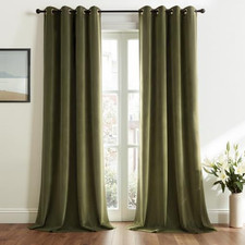 Topfinel Olive Green Velvet Blackout 52