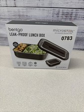 Bentgo MicroSteel Lunch Box - Leak-Proof - Microwave-Safe - Bentgo Black picture