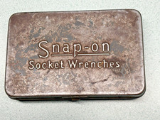Vintage Snap-On Early Socket Wrench Set Case TM 6 7 8 11 E date 1944 RARE WWII picture