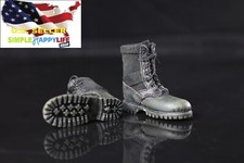 1/6 BLACK Combat tactic boots soldier shoes for 12