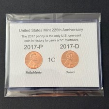 2017‑P Lincoln Penny • Only Year With “P” Mint Mark • Complete P & D Coin Set picture