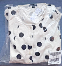 J.Crew NWT Button-Front Dot Print Cotton Poplin Midi Dress Size 12 CU797 picture