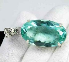 AA+ Natural Green Topaz Pendant Oval Cut 98.66 Ct+ EGL Certified SG Gemstone picture